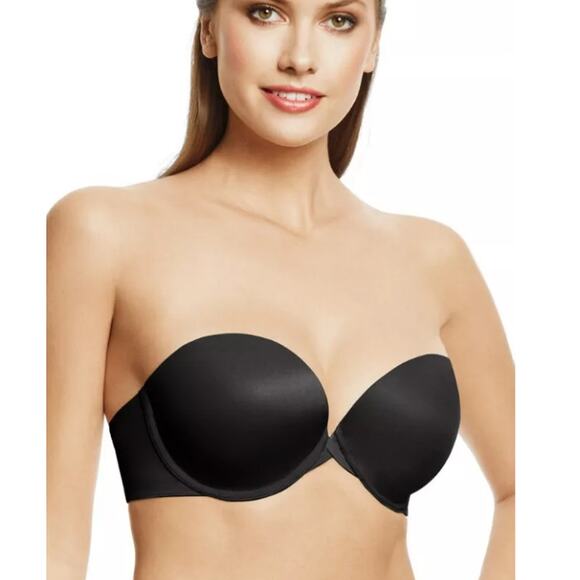 New WACOAL Women's Black Amazing Assets Strapless Push-Up Bra Size 38 D - Picture 1 of 6